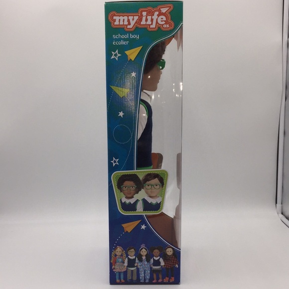 My Life as School Boy 18 Inch Fashion Doll Brown Eyes Green Glasses Brow… - Picture 6 of 15
